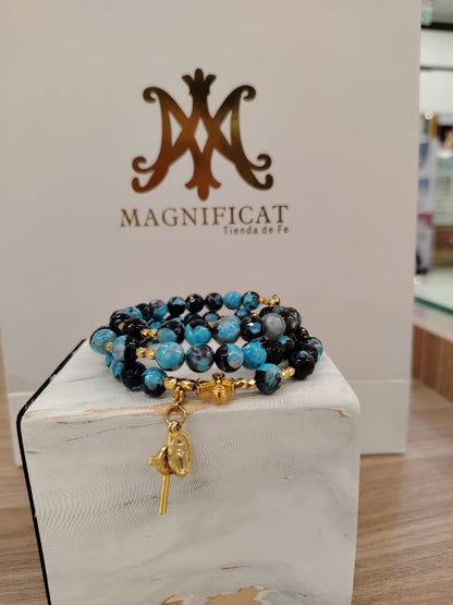 PULSERA ROSARIO DE ALAMBRE CON MEMORIA