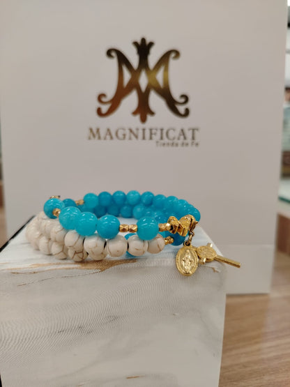 PULSERA ROSARIO DE ALAMBRE CON MEMORIA