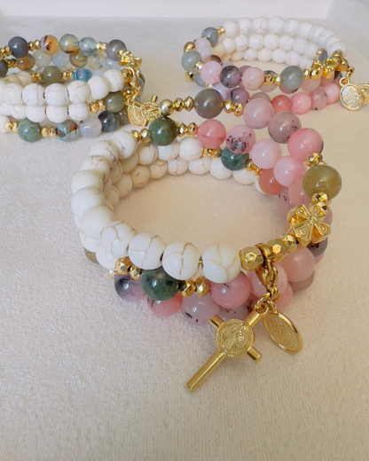 PULSERA ROSARIO DE ALAMBRE CON MEMORIA